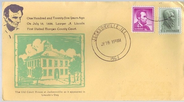 1838 - 1963 July 18th Lincoln First Visit to Morgan County Cour