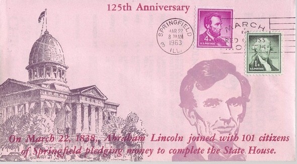 1838 - 1963 March 22nd Lincoln Joins 101 Citzens to Pledge Mone