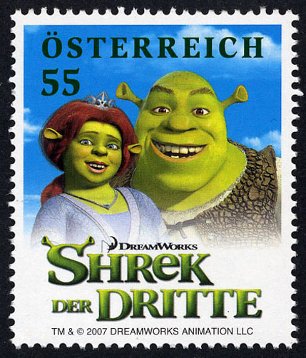 Austria 2007 Shrek III 1v Mnh Cartoons Animation