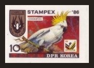 Korea PDR 1986 STAMPEX 1v IMPERF Mint NH Parrots Birds