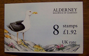 Alderney #82b 24p Sea Gull Â£1,92 Birds Booklet Mnh / **