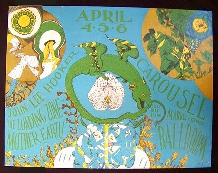 1968 Carousel Ballroom Psychedelic Dragon About Mint