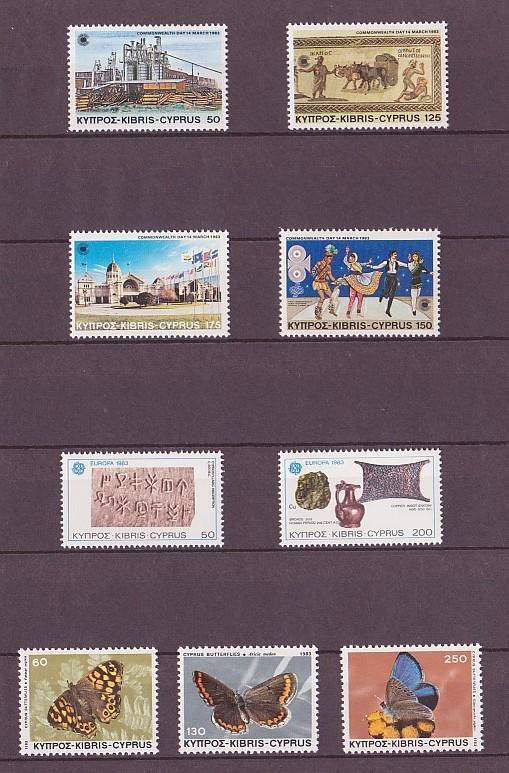 Cyprus 1983 Official Year Pack 18v Mnh