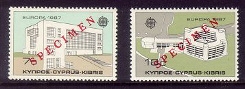 Cyprus #687-88 1987 Europa - Architecture 2v SPECIMENS Mnh