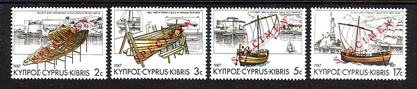 Cyprus #689-92 Ships 4v SPECIMEN VF Mnh