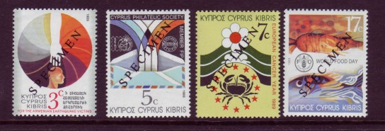 Cyprus #733-36 Anniversaries 1989 FAO Philately 4v VF+ Mnh