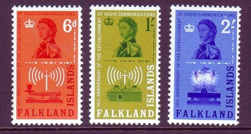 Falkland Islands #143-45 50th Anniversary of Radio Communication