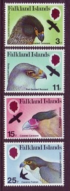 Falkland Islands #306-09 Raptoress 4v Birds Mnh