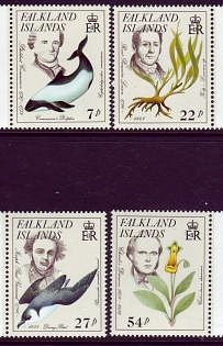 Falkland Islands #433-36 Naturalist 4v Joint Issue Gutter Pairs