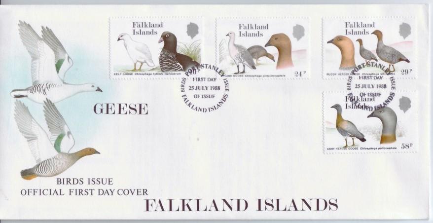 Falkland Islands #477-80 Geese 4v Birds FDC