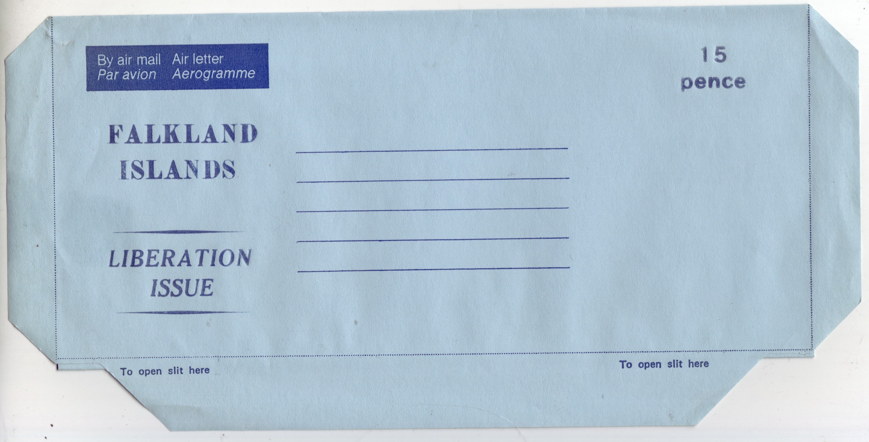 Falkland Islands 1986 15 pence Liberation Air Letter Mint