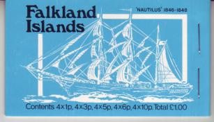 Falkland Islands #SG2 Ships Definitives Booklet Unexploded Mint