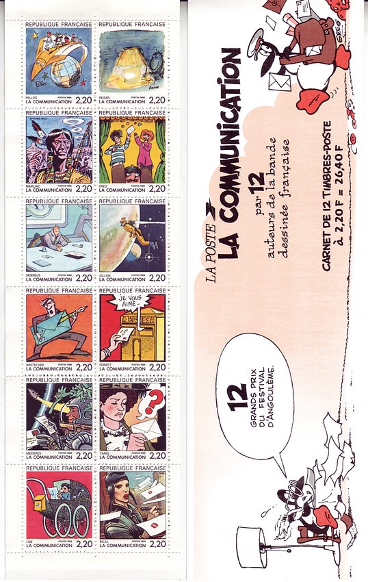 France 1988 Comics 12v Book Mint NH ** in English Pack Animation