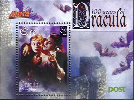 Ireland #1087A Dracula Mars S/S 1v Mnh Bats Graveyards Halloween