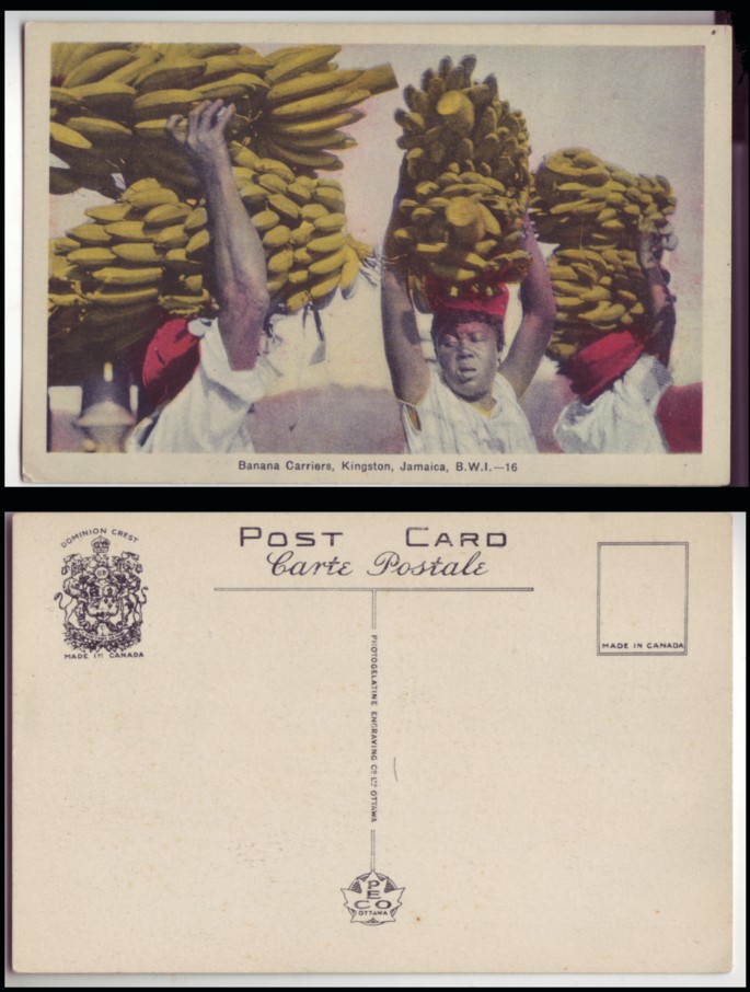 Jamaica c1909 Women Carrying Bananas Mint