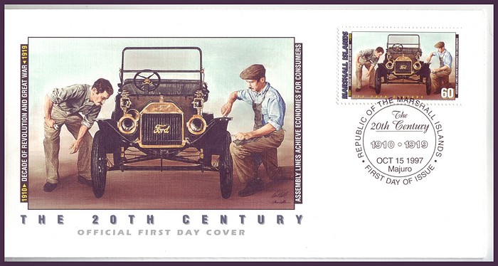 Marshall Islands #627 Ford Motors from 1900'sTurn of Century FDC