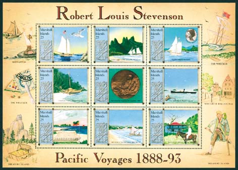 Marshall Islands #190 Robert Louis Stevenson Sheetlet Mnh