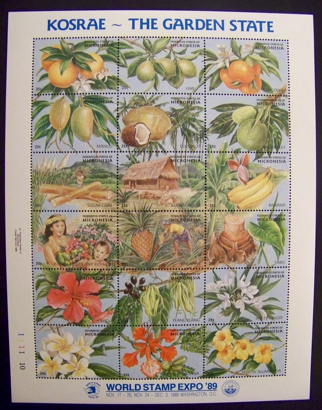 Micronesia #103 Kosrae The Garden State Sheet of 18v Mnh