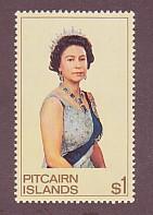 Pitcairn Islands #146 $1 Queen Elizabeth II / QEII 1v Mnh