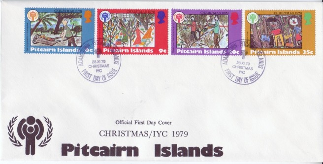 Pitcairn Island #188-91 Christmas 1979 / Year of the Child FDC