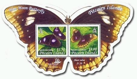 Pitcairn Islands #615 Butterflies S/S Mnh Butterfly Insects