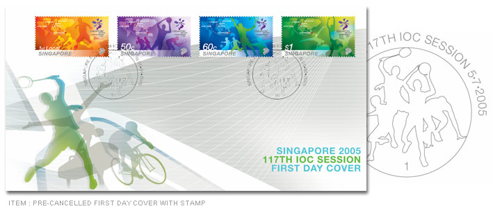 Singapore #1150-53 117th IOC Session Olympics 4v FDC