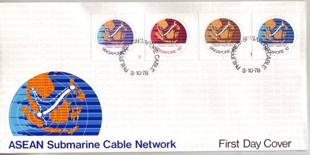 Singapore #304-07 ASEAN Submarine Cable Network 4v FDC