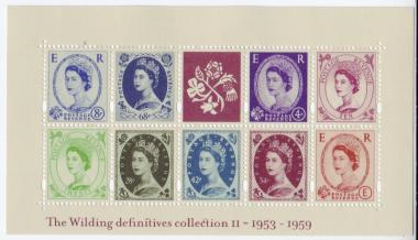 Great Britain #2125 Wilding Sheetlet of 9 + Lable Mnh