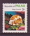 Palau #10 Â Marine Life Definitives - 3c Map Cowrie Mnh